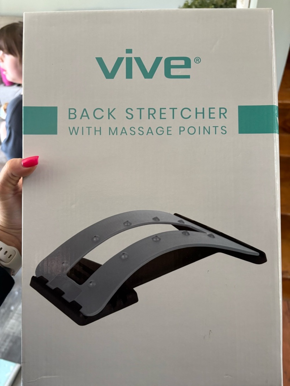 Vive Gray Back Stretcher with Massage Points